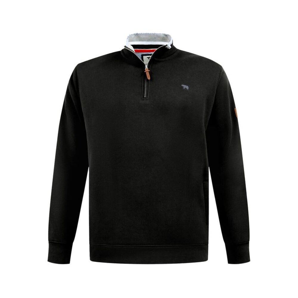 Duke Mens D555 Russel Quarter Zip Kingsize Fleece Top / Black